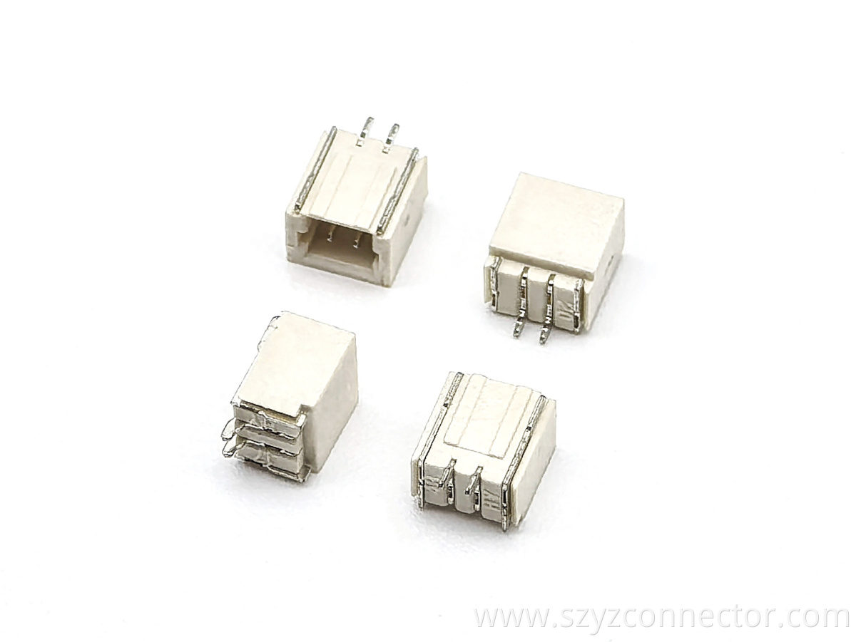 SH1.0mm Pitch Wafer Right Angle SMT Pin header Connector 2P